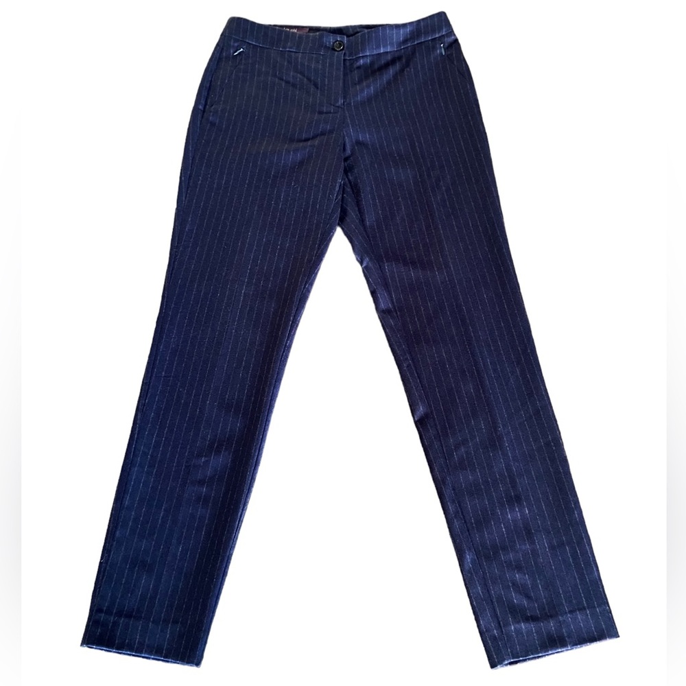 Laurel med/high rise straight legged  navy pin striped trouser pa…